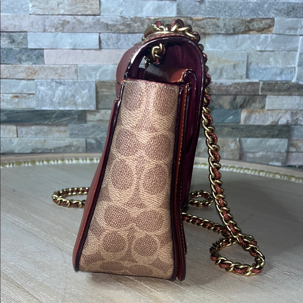Coach Red and Brown Women's Bag - Picture 5 of 12